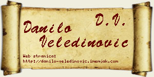 Danilo Veledinović vizit kartica